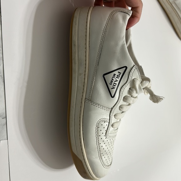Leather authentic Prada trainers size 40 white - Picture 3 of 10